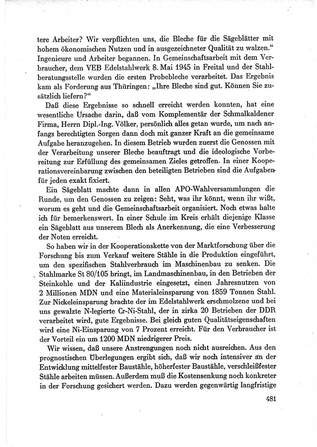 Protokoll der Verhandlungen des Ⅶ. Parteitages der Sozialistischen Einheitspartei Deutschlands (SED) [Deutsche Demokratische Republik (DDR)] 1967, Band Ⅲ, Seite 481 (Prot. Verh. Ⅶ. PT SED DDR 1967, Bd. Ⅲ, S. 481)