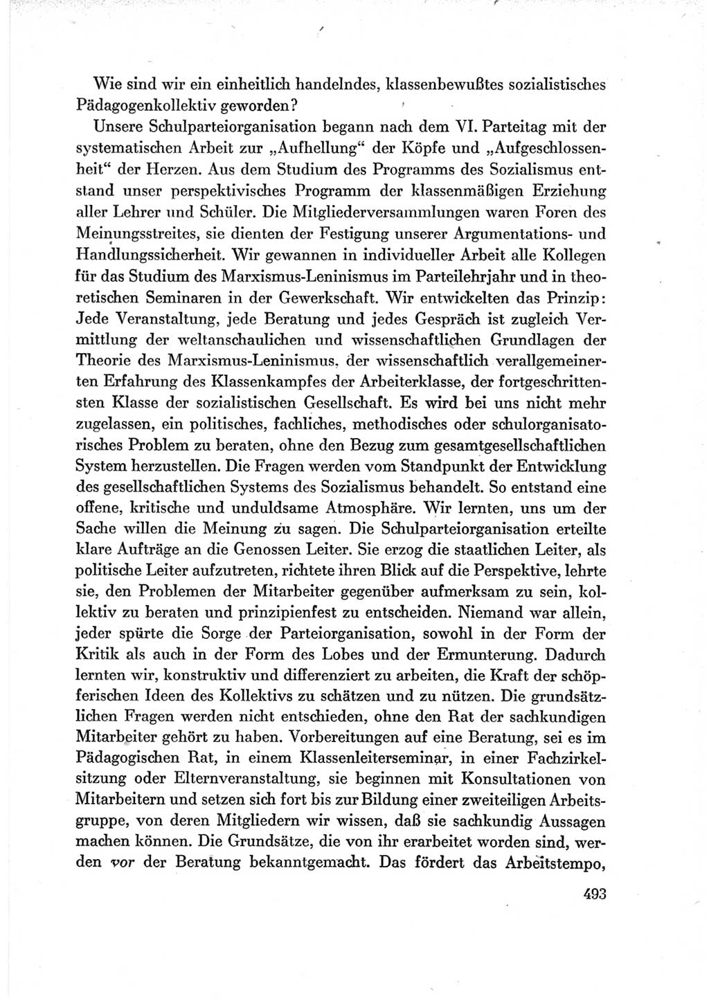 Protokoll der Verhandlungen des Ⅶ. Parteitages der Sozialistischen Einheitspartei Deutschlands (SED) [Deutsche Demokratische Republik (DDR)] 1967, Band Ⅲ, Seite 493 (Prot. Verh. Ⅶ. PT SED DDR 1967, Bd. Ⅲ, S. 493)