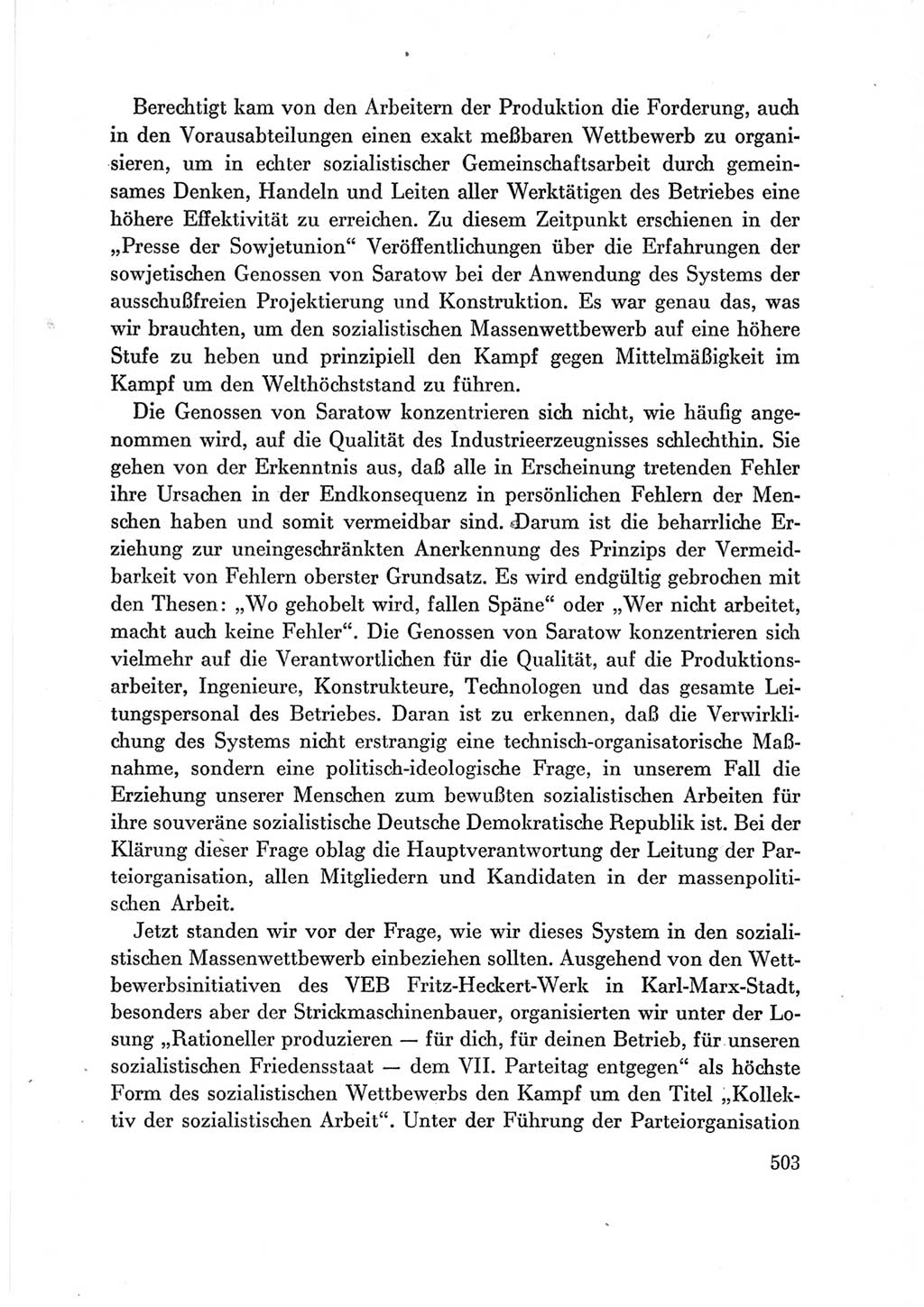 Protokoll der Verhandlungen des Ⅶ. Parteitages der Sozialistischen Einheitspartei Deutschlands (SED) [Deutsche Demokratische Republik (DDR)] 1967, Band Ⅲ, Seite 503 (Prot. Verh. Ⅶ. PT SED DDR 1967, Bd. Ⅲ, S. 503)