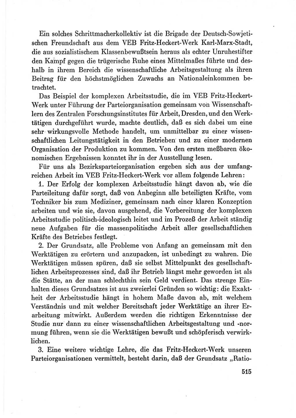 Protokoll der Verhandlungen des Ⅶ. Parteitages der Sozialistischen Einheitspartei Deutschlands (SED) [Deutsche Demokratische Republik (DDR)] 1967, Band Ⅲ, Seite 515 (Prot. Verh. Ⅶ. PT SED DDR 1967, Bd. Ⅲ, S. 515)