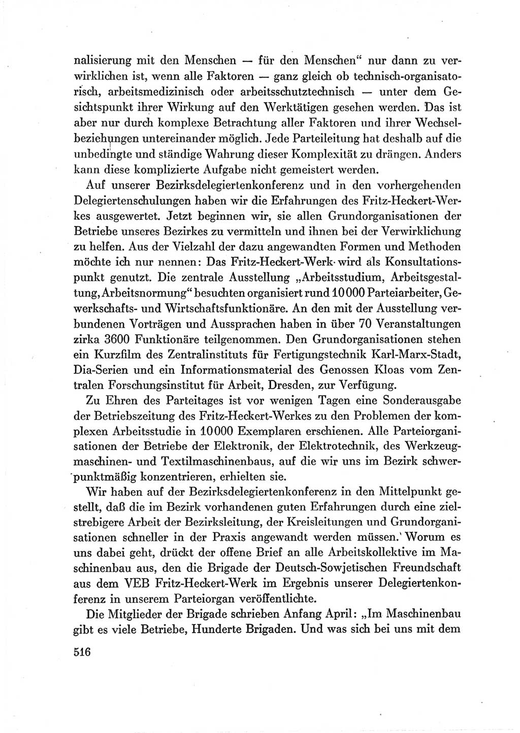 Protokoll der Verhandlungen des Ⅶ. Parteitages der Sozialistischen Einheitspartei Deutschlands (SED) [Deutsche Demokratische Republik (DDR)] 1967, Band Ⅲ, Seite 516 (Prot. Verh. Ⅶ. PT SED DDR 1967, Bd. Ⅲ, S. 516)