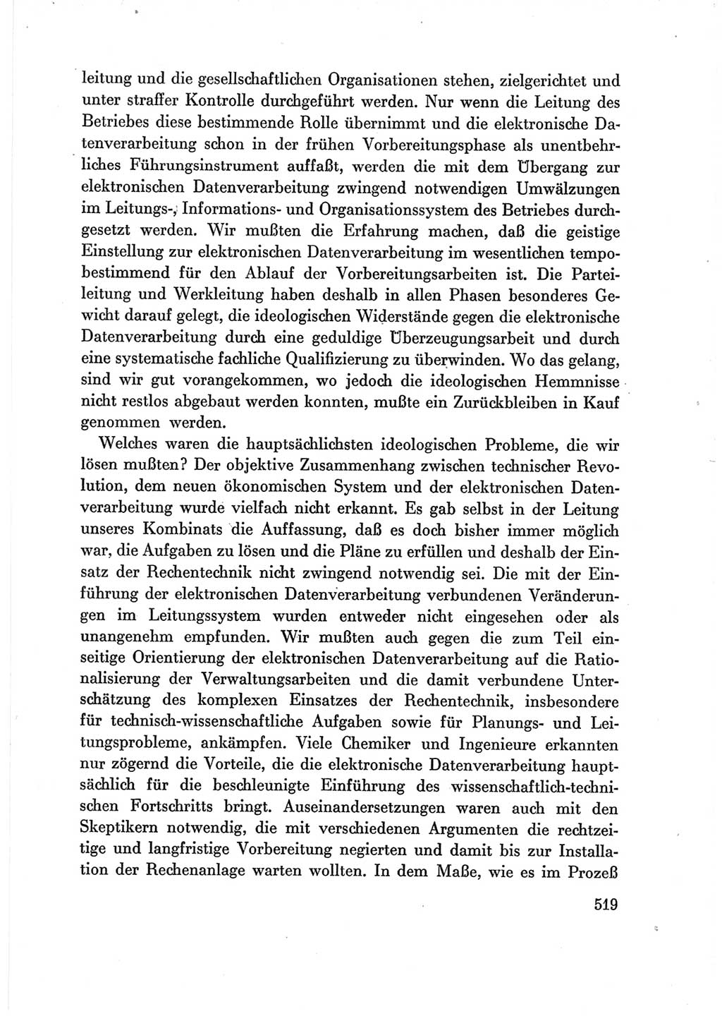 Protokoll der Verhandlungen des Ⅶ. Parteitages der Sozialistischen Einheitspartei Deutschlands (SED) [Deutsche Demokratische Republik (DDR)] 1967, Band Ⅲ, Seite 519 (Prot. Verh. Ⅶ. PT SED DDR 1967, Bd. Ⅲ, S. 519)