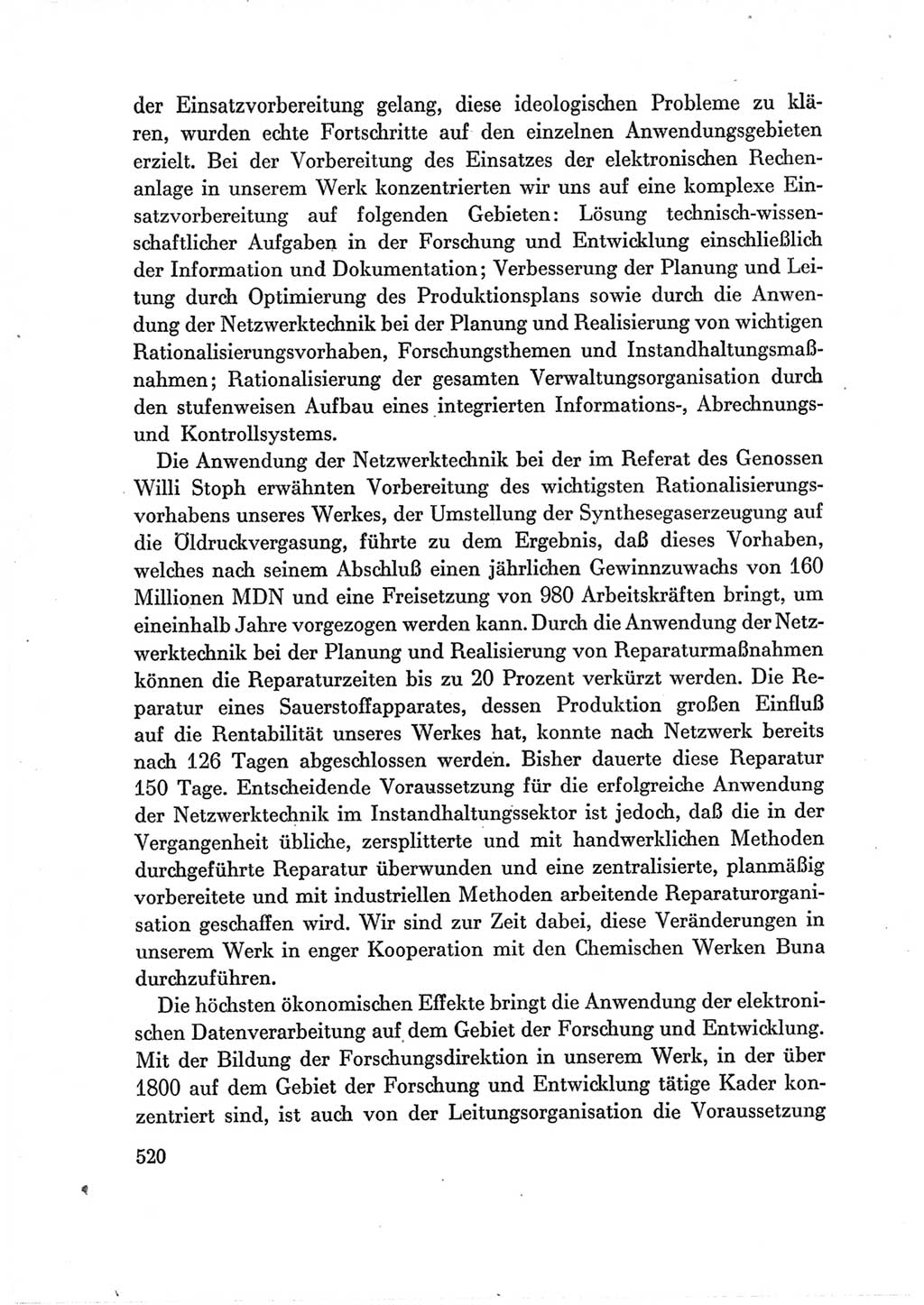 Protokoll der Verhandlungen des Ⅶ. Parteitages der Sozialistischen Einheitspartei Deutschlands (SED) [Deutsche Demokratische Republik (DDR)] 1967, Band Ⅲ, Seite 520 (Prot. Verh. Ⅶ. PT SED DDR 1967, Bd. Ⅲ, S. 520)