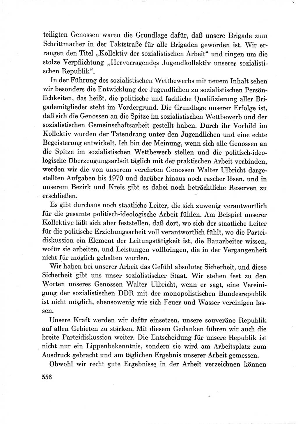 Protokoll der Verhandlungen des Ⅶ. Parteitages der Sozialistischen Einheitspartei Deutschlands (SED) [Deutsche Demokratische Republik (DDR)] 1967, Band Ⅲ, Seite 556 (Prot. Verh. Ⅶ. PT SED DDR 1967, Bd. Ⅲ, S. 556)