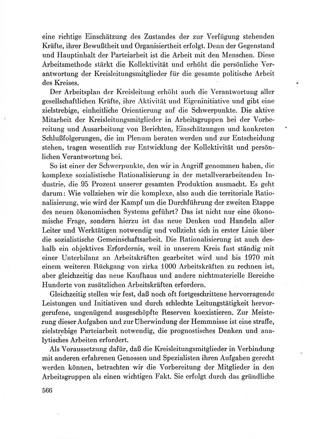 Protokoll der Verhandlungen des Ⅶ. Parteitages der Sozialistischen Einheitspartei Deutschlands (SED) [Deutsche Demokratische Republik (DDR)] 1967, Band Ⅲ, Seite 566 (Prot. Verh. Ⅶ. PT SED DDR 1967, Bd. Ⅲ, S. 566)
