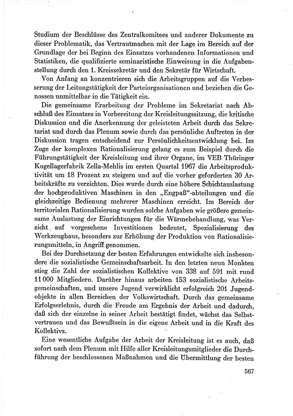 Protokoll der Verhandlungen des Ⅶ. Parteitages der Sozialistischen Einheitspartei Deutschlands (SED) [Deutsche Demokratische Republik (DDR)] 1967, Band Ⅲ, Seite 567 (Prot. Verh. Ⅶ. PT SED DDR 1967, Bd. Ⅲ, S. 567)