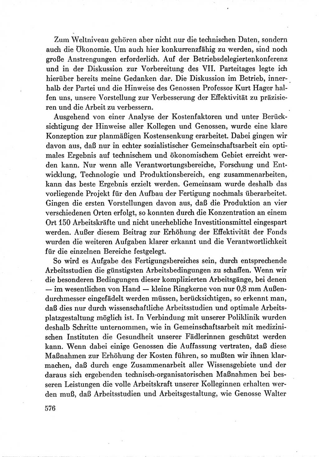 Protokoll der Verhandlungen des Ⅶ. Parteitages der Sozialistischen Einheitspartei Deutschlands (SED) [Deutsche Demokratische Republik (DDR)] 1967, Band Ⅲ, Seite 576 (Prot. Verh. Ⅶ. PT SED DDR 1967, Bd. Ⅲ, S. 576)