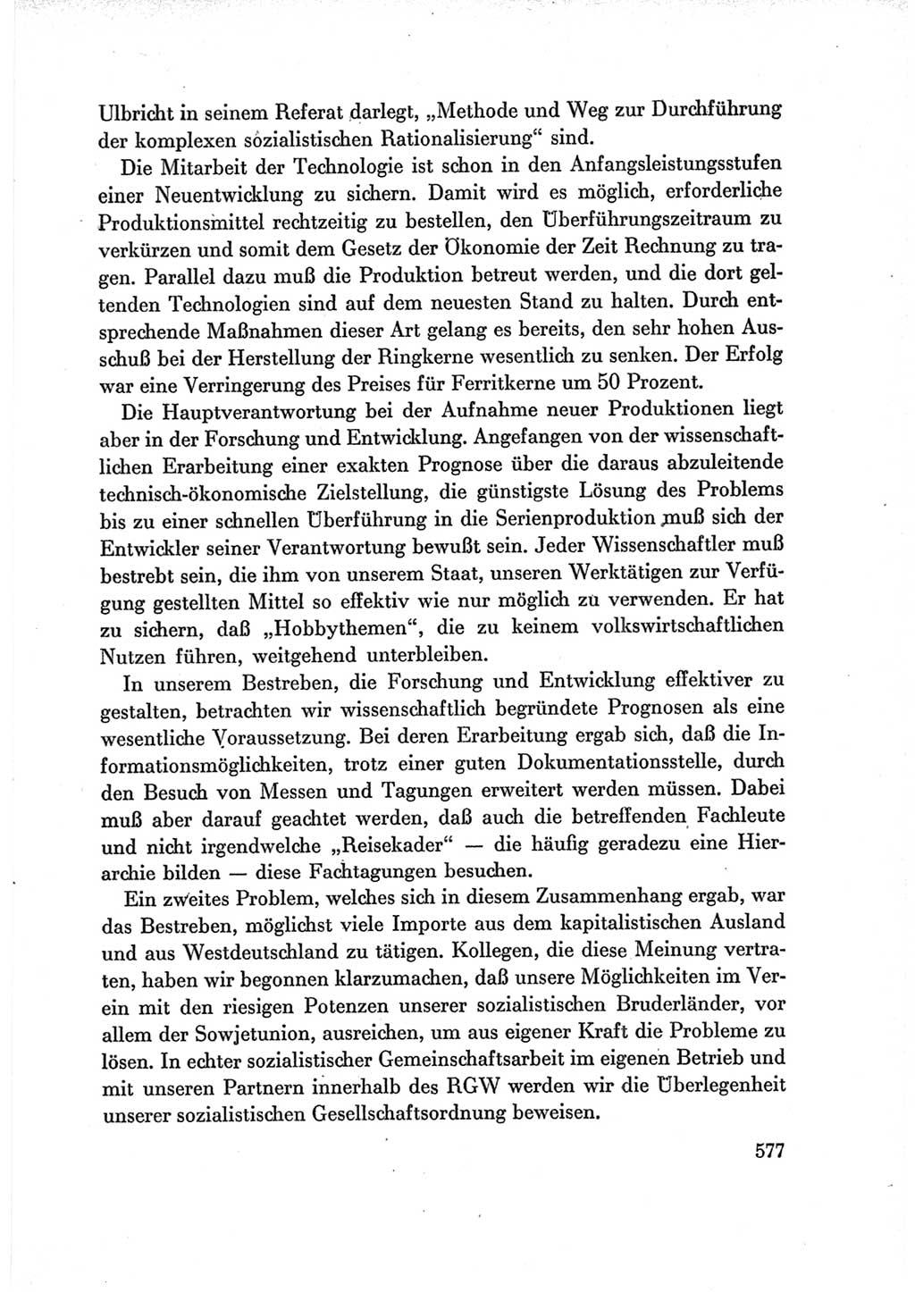 Protokoll der Verhandlungen des Ⅶ. Parteitages der Sozialistischen Einheitspartei Deutschlands (SED) [Deutsche Demokratische Republik (DDR)] 1967, Band Ⅲ, Seite 577 (Prot. Verh. Ⅶ. PT SED DDR 1967, Bd. Ⅲ, S. 577)