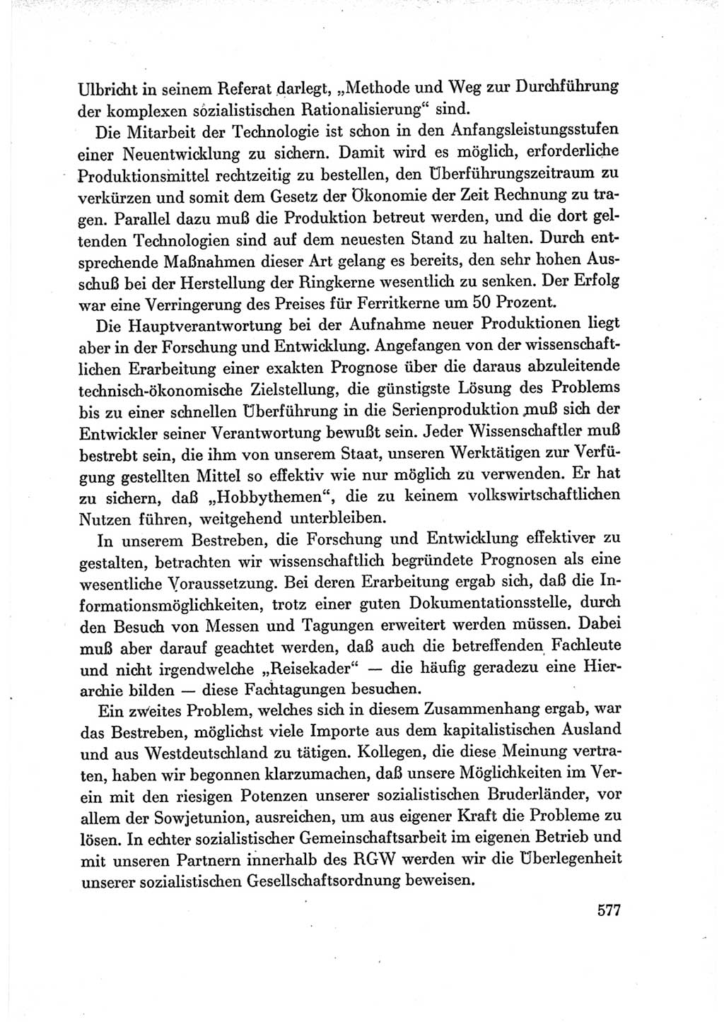 Protokoll der Verhandlungen des Ⅶ. Parteitages der Sozialistischen Einheitspartei Deutschlands (SED) [Deutsche Demokratische Republik (DDR)] 1967, Band Ⅲ, Seite 577 (Prot. Verh. Ⅶ. PT SED DDR 1967, Bd. Ⅲ, S. 577)
