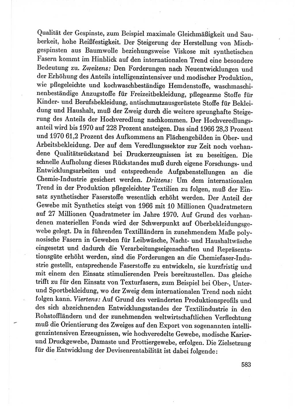 Protokoll der Verhandlungen des Ⅶ. Parteitages der Sozialistischen Einheitspartei Deutschlands (SED) [Deutsche Demokratische Republik (DDR)] 1967, Band Ⅲ, Seite 583 (Prot. Verh. Ⅶ. PT SED DDR 1967, Bd. Ⅲ, S. 583)