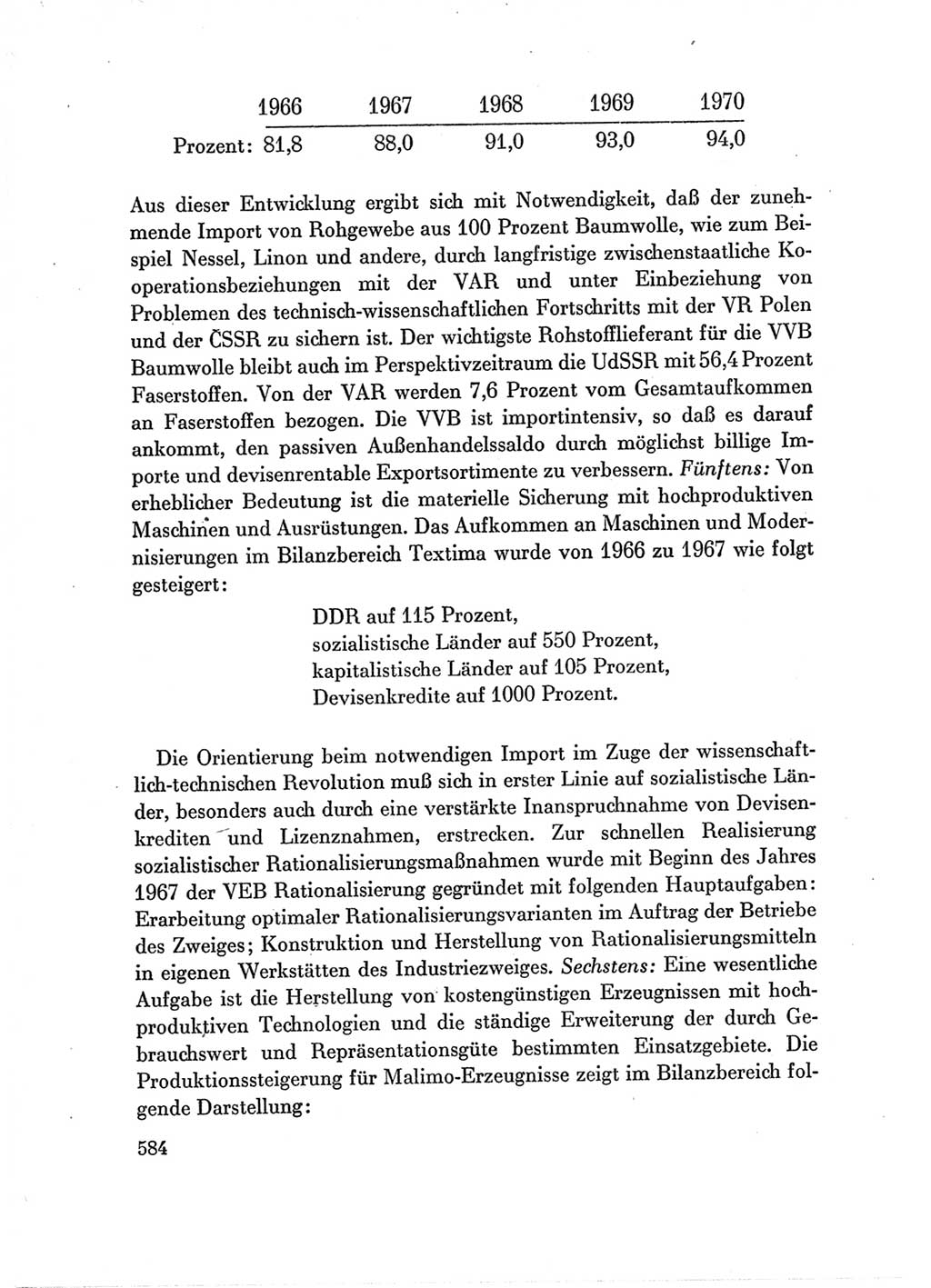 Protokoll der Verhandlungen des Ⅶ. Parteitages der Sozialistischen Einheitspartei Deutschlands (SED) [Deutsche Demokratische Republik (DDR)] 1967, Band Ⅲ, Seite 584 (Prot. Verh. Ⅶ. PT SED DDR 1967, Bd. Ⅲ, S. 584)