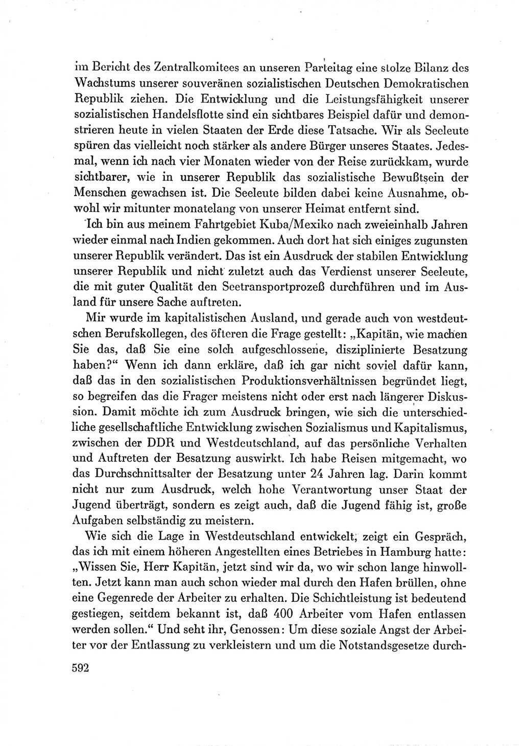 Protokoll der Verhandlungen des Ⅶ. Parteitages der Sozialistischen Einheitspartei Deutschlands (SED) [Deutsche Demokratische Republik (DDR)] 1967, Band Ⅲ, Seite 592 (Prot. Verh. Ⅶ. PT SED DDR 1967, Bd. Ⅲ, S. 592)