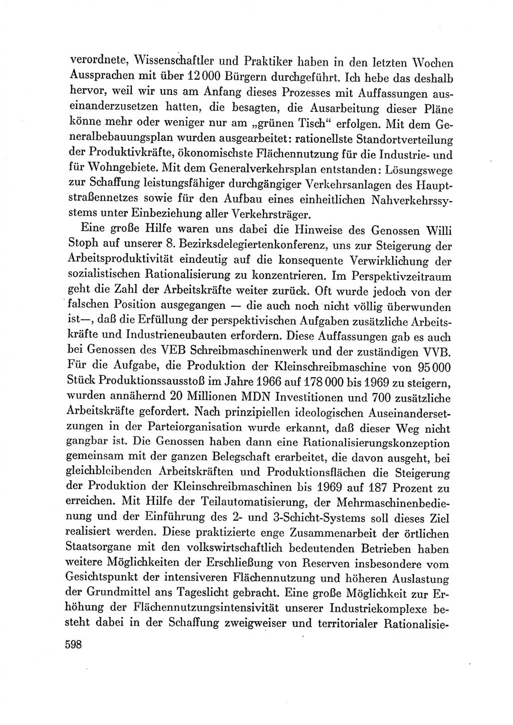 Protokoll der Verhandlungen des Ⅶ. Parteitages der Sozialistischen Einheitspartei Deutschlands (SED) [Deutsche Demokratische Republik (DDR)] 1967, Band Ⅲ, Seite 598 (Prot. Verh. Ⅶ. PT SED DDR 1967, Bd. Ⅲ, S. 598)