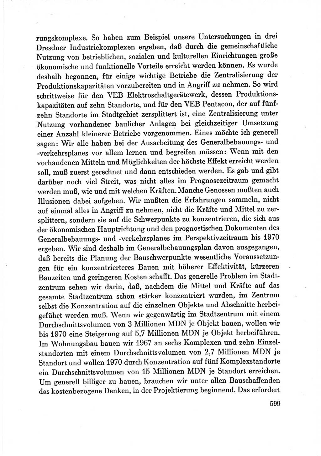 Protokoll der Verhandlungen des Ⅶ. Parteitages der Sozialistischen Einheitspartei Deutschlands (SED) [Deutsche Demokratische Republik (DDR)] 1967, Band Ⅲ, Seite 599 (Prot. Verh. Ⅶ. PT SED DDR 1967, Bd. Ⅲ, S. 599)