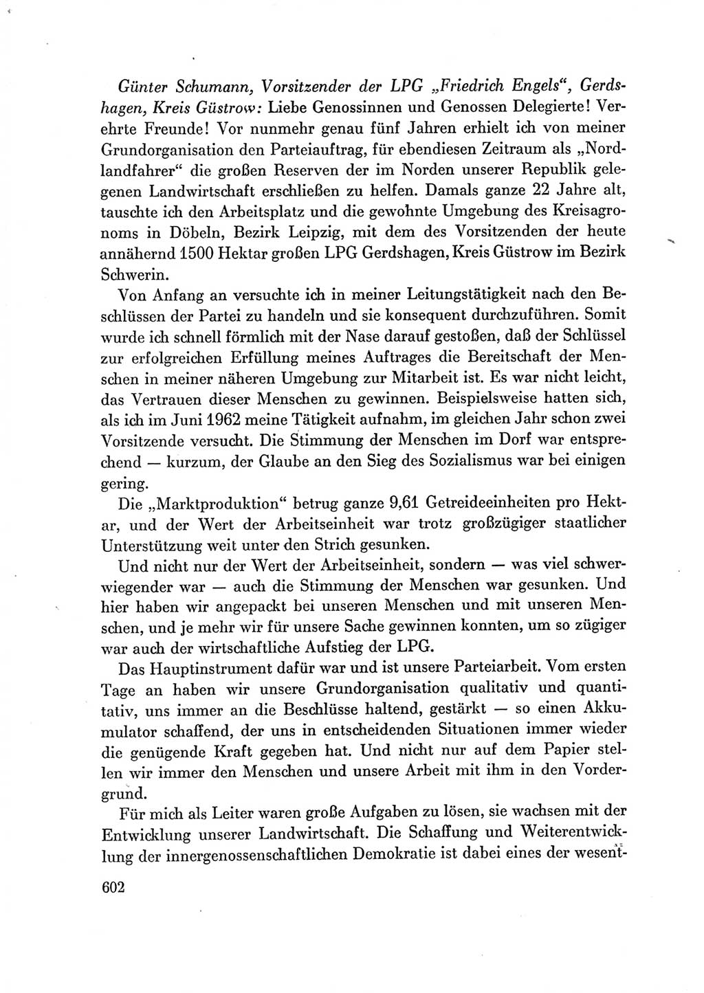 Protokoll der Verhandlungen des Ⅶ. Parteitages der Sozialistischen Einheitspartei Deutschlands (SED) [Deutsche Demokratische Republik (DDR)] 1967, Band Ⅲ, Seite 602 (Prot. Verh. Ⅶ. PT SED DDR 1967, Bd. Ⅲ, S. 602)