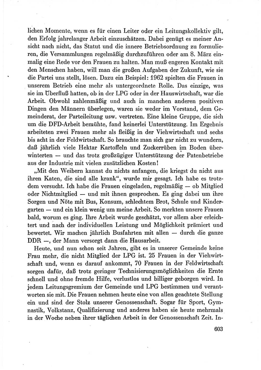 Protokoll der Verhandlungen des Ⅶ. Parteitages der Sozialistischen Einheitspartei Deutschlands (SED) [Deutsche Demokratische Republik (DDR)] 1967, Band Ⅲ, Seite 603 (Prot. Verh. Ⅶ. PT SED DDR 1967, Bd. Ⅲ, S. 603)