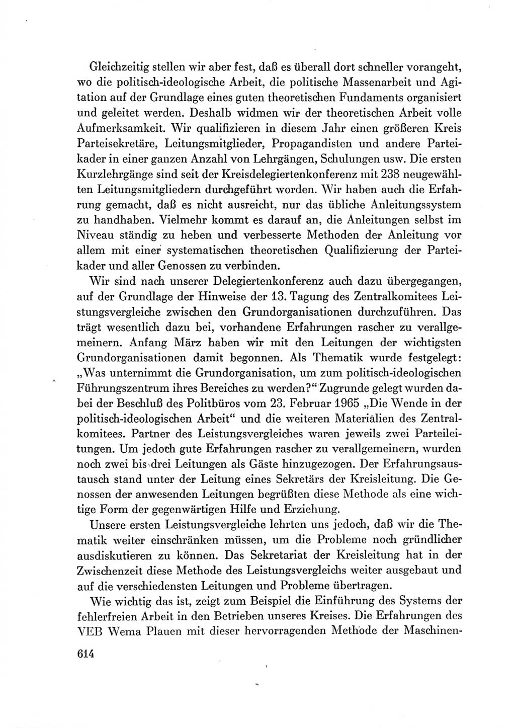 Protokoll der Verhandlungen des Ⅶ. Parteitages der Sozialistischen Einheitspartei Deutschlands (SED) [Deutsche Demokratische Republik (DDR)] 1967, Band Ⅲ, Seite 614 (Prot. Verh. Ⅶ. PT SED DDR 1967, Bd. Ⅲ, S. 614)