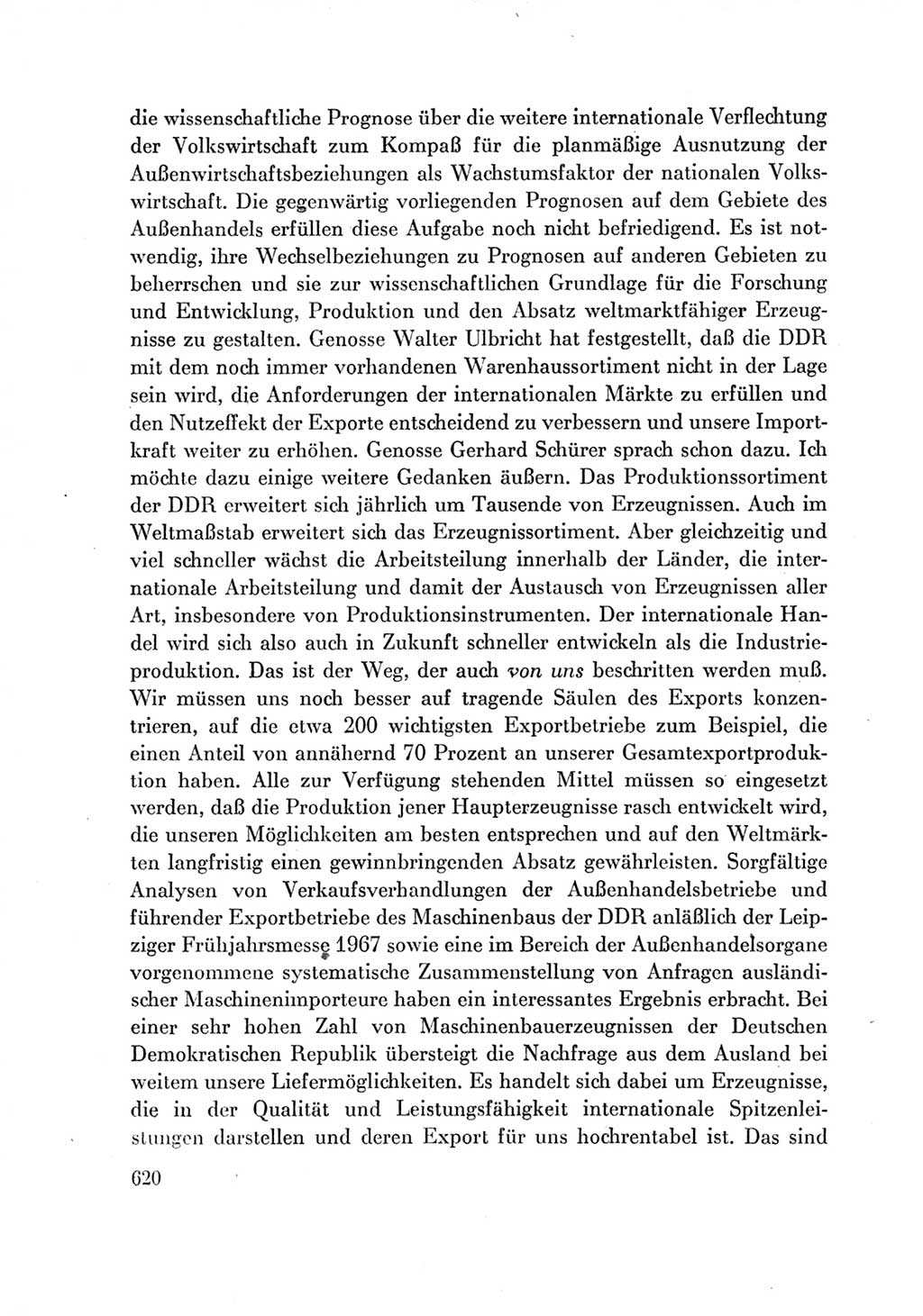 Protokoll der Verhandlungen des Ⅶ. Parteitages der Sozialistischen Einheitspartei Deutschlands (SED) [Deutsche Demokratische Republik (DDR)] 1967, Band Ⅲ, Seite 620 (Prot. Verh. Ⅶ. PT SED DDR 1967, Bd. Ⅲ, S. 620)
