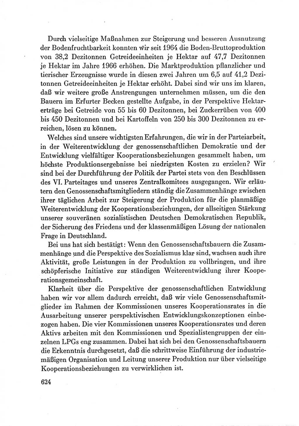 Protokoll der Verhandlungen des Ⅶ. Parteitages der Sozialistischen Einheitspartei Deutschlands (SED) [Deutsche Demokratische Republik (DDR)] 1967, Band Ⅲ, Seite 624 (Prot. Verh. Ⅶ. PT SED DDR 1967, Bd. Ⅲ, S. 624)