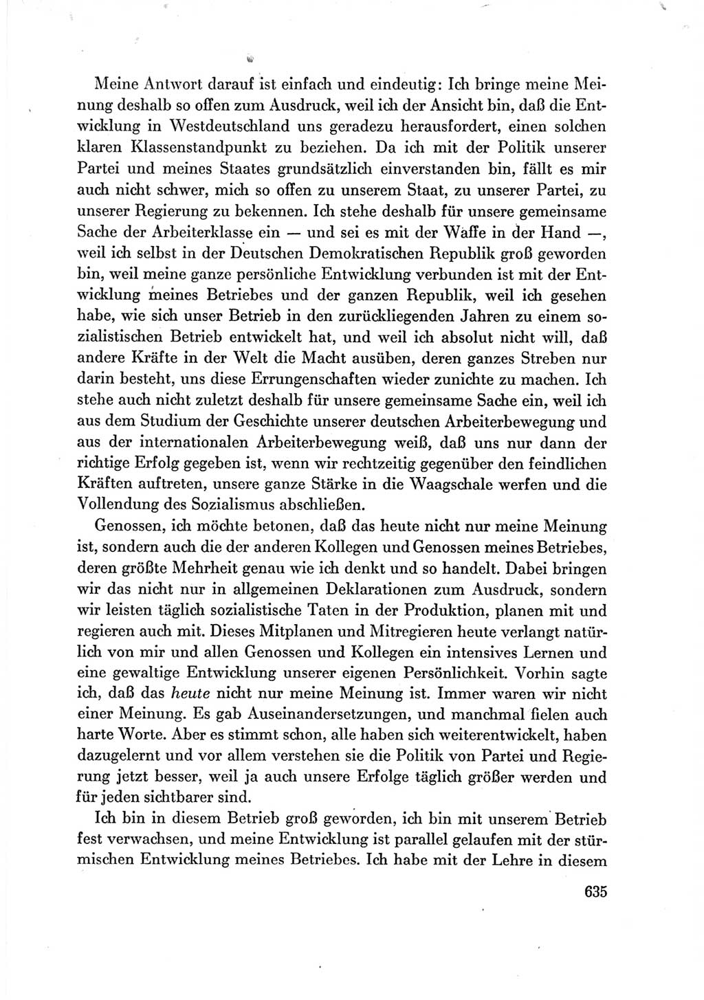 Protokoll der Verhandlungen des Ⅶ. Parteitages der Sozialistischen Einheitspartei Deutschlands (SED) [Deutsche Demokratische Republik (DDR)] 1967, Band Ⅲ, Seite 635 (Prot. Verh. Ⅶ. PT SED DDR 1967, Bd. Ⅲ, S. 635)