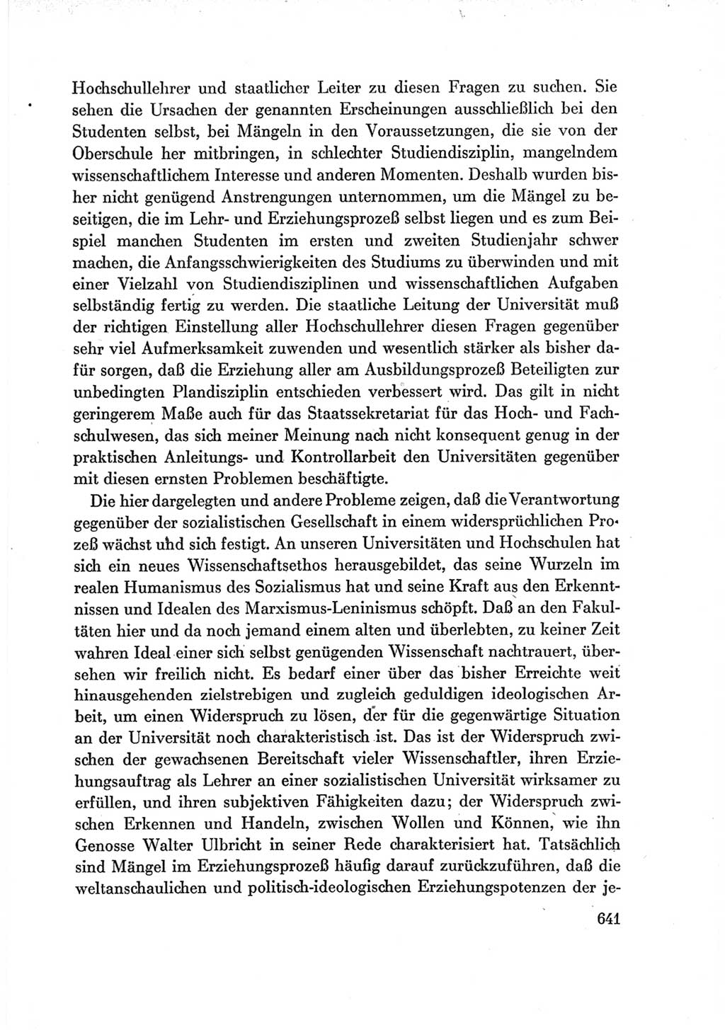 Protokoll der Verhandlungen des Ⅶ. Parteitages der Sozialistischen Einheitspartei Deutschlands (SED) [Deutsche Demokratische Republik (DDR)] 1967, Band Ⅲ, Seite 641 (Prot. Verh. Ⅶ. PT SED DDR 1967, Bd. Ⅲ, S. 641)