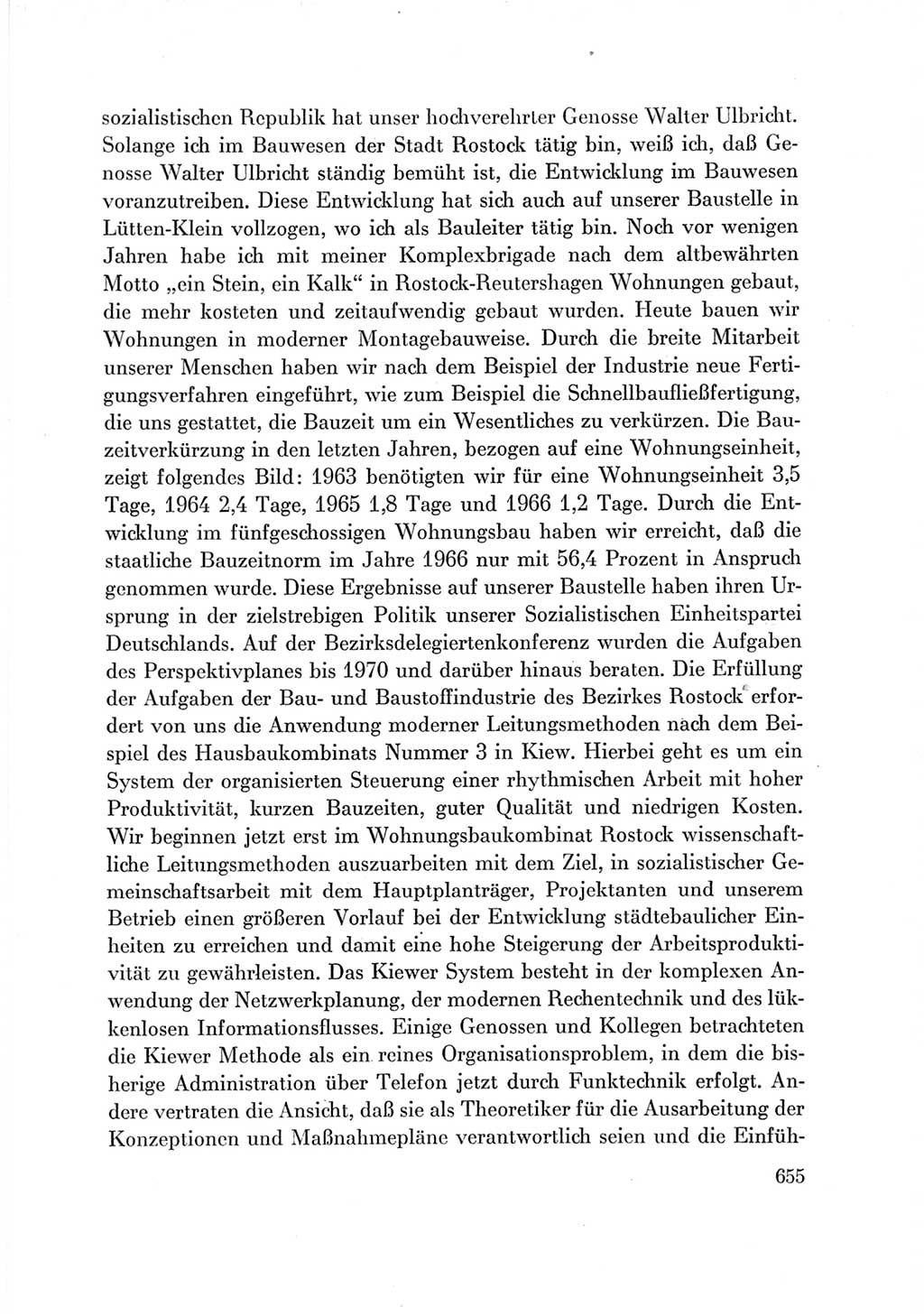 Protokoll der Verhandlungen des Ⅶ. Parteitages der Sozialistischen Einheitspartei Deutschlands (SED) [Deutsche Demokratische Republik (DDR)] 1967, Band Ⅲ, Seite 655 (Prot. Verh. Ⅶ. PT SED DDR 1967, Bd. Ⅲ, S. 655)