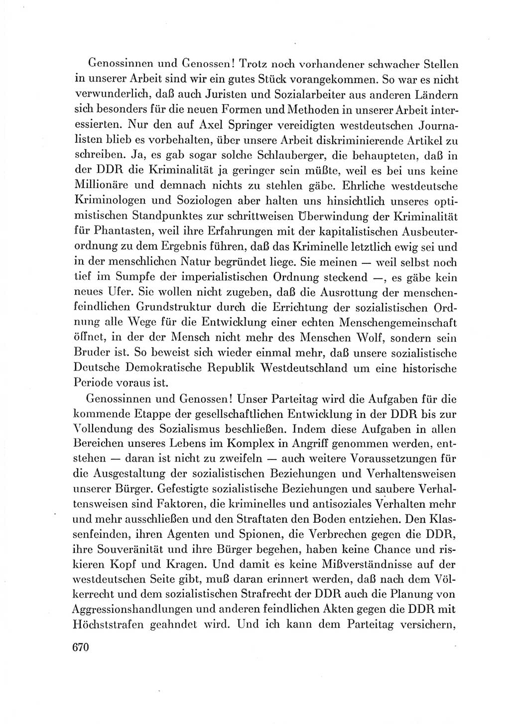 Protokoll der Verhandlungen des Ⅶ. Parteitages der Sozialistischen Einheitspartei Deutschlands (SED) [Deutsche Demokratische Republik (DDR)] 1967, Band Ⅲ, Seite 670 (Prot. Verh. Ⅶ. PT SED DDR 1967, Bd. Ⅲ, S. 670)