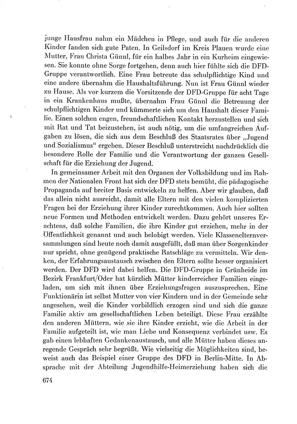 Protokoll der Verhandlungen des Ⅶ. Parteitages der Sozialistischen Einheitspartei Deutschlands (SED) [Deutsche Demokratische Republik (DDR)] 1967, Band Ⅲ, Seite 674 (Prot. Verh. Ⅶ. PT SED DDR 1967, Bd. Ⅲ, S. 674)