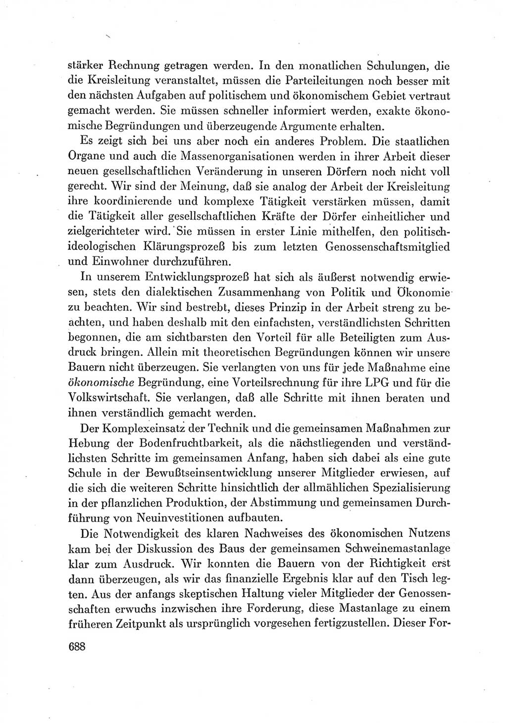 Protokoll der Verhandlungen des Ⅶ. Parteitages der Sozialistischen Einheitspartei Deutschlands (SED) [Deutsche Demokratische Republik (DDR)] 1967, Band Ⅲ, Seite 688 (Prot. Verh. Ⅶ. PT SED DDR 1967, Bd. Ⅲ, S. 688)