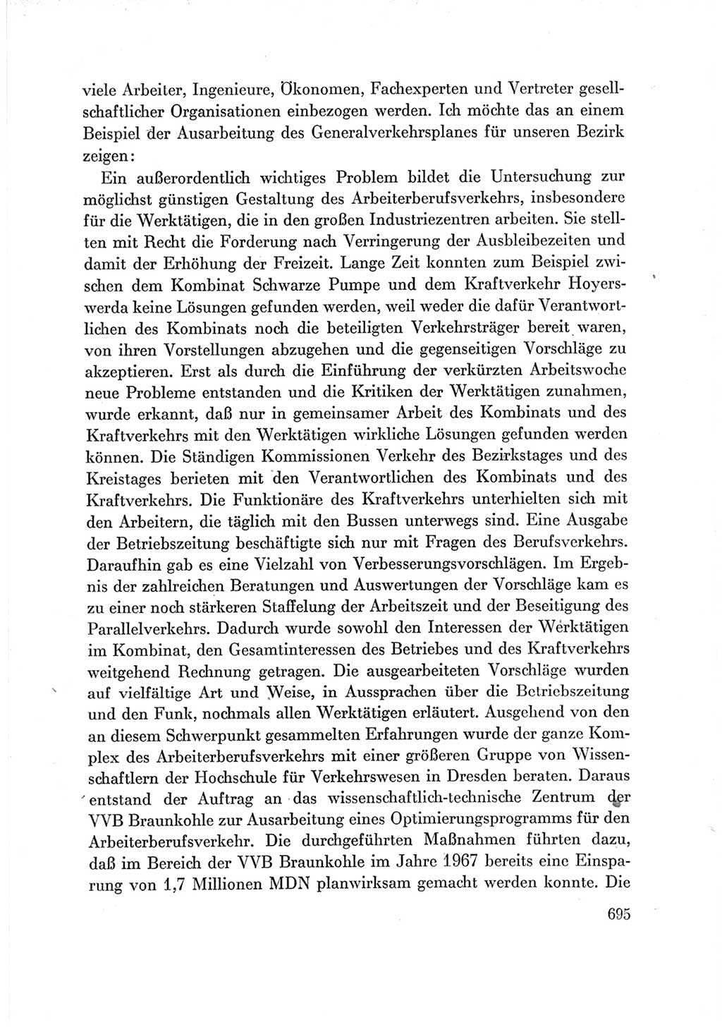 Protokoll der Verhandlungen des Ⅶ. Parteitages der Sozialistischen Einheitspartei Deutschlands (SED) [Deutsche Demokratische Republik (DDR)] 1967, Band Ⅲ, Seite 695 (Prot. Verh. Ⅶ. PT SED DDR 1967, Bd. Ⅲ, S. 695)