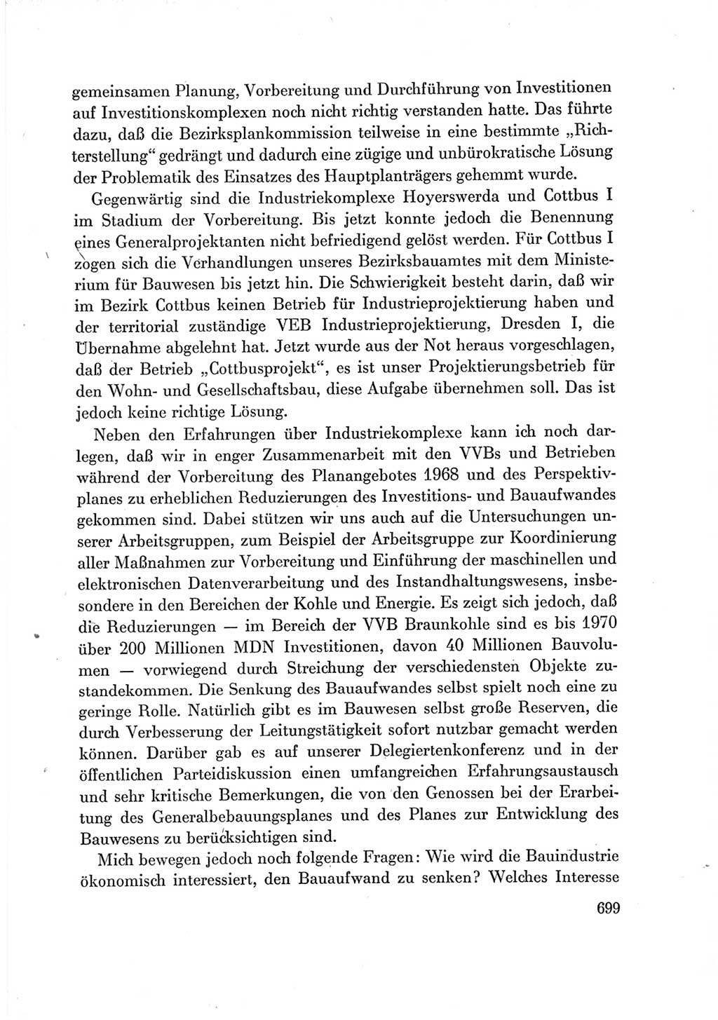 Protokoll der Verhandlungen des Ⅶ. Parteitages der Sozialistischen Einheitspartei Deutschlands (SED) [Deutsche Demokratische Republik (DDR)] 1967, Band Ⅲ, Seite 699 (Prot. Verh. Ⅶ. PT SED DDR 1967, Bd. Ⅲ, S. 699)