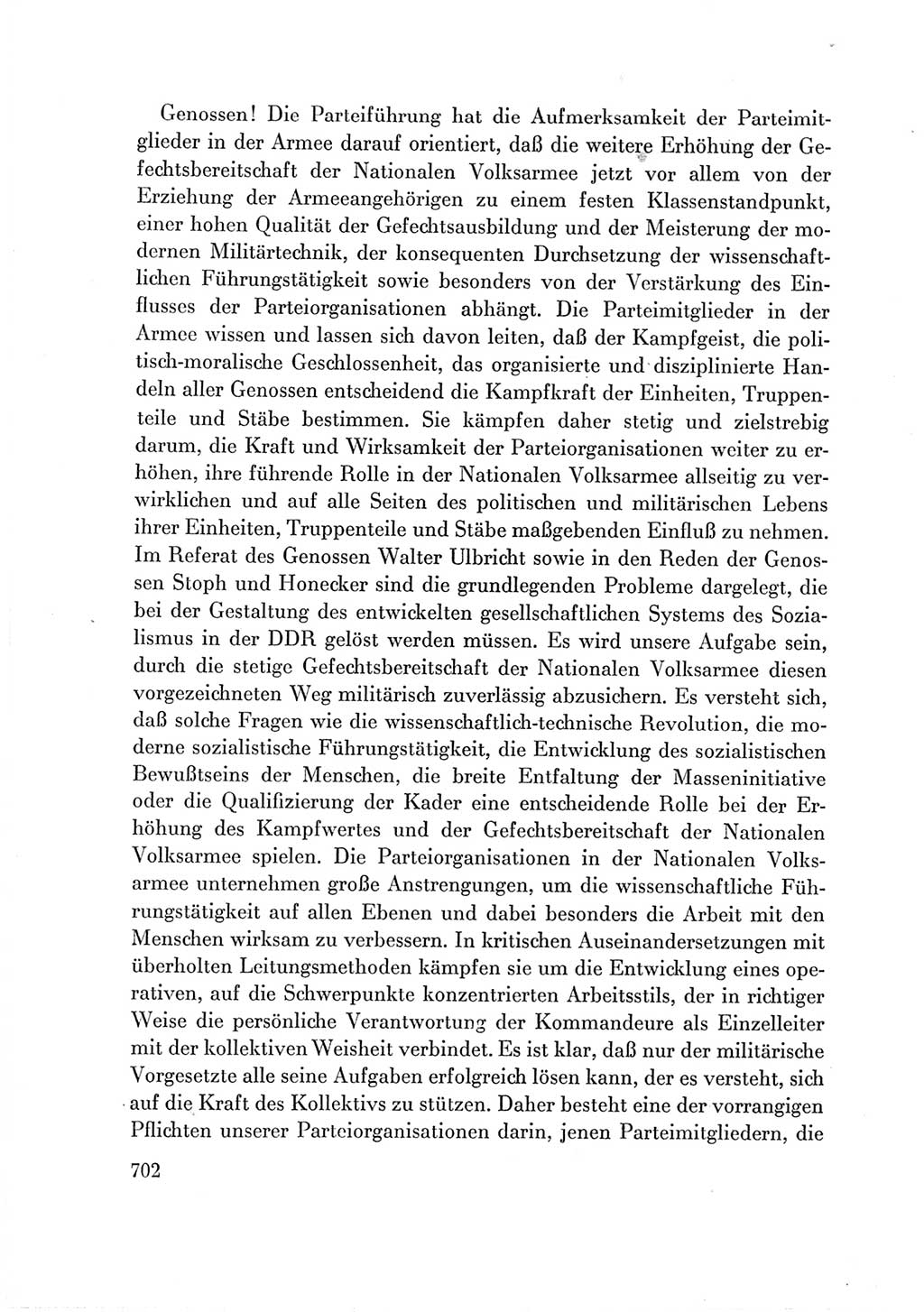 Protokoll der Verhandlungen des Ⅶ. Parteitages der Sozialistischen Einheitspartei Deutschlands (SED) [Deutsche Demokratische Republik (DDR)] 1967, Band Ⅲ, Seite 702 (Prot. Verh. Ⅶ. PT SED DDR 1967, Bd. Ⅲ, S. 702)