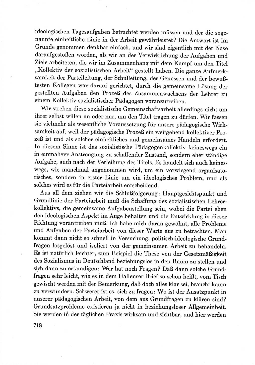 Protokoll der Verhandlungen des Ⅶ. Parteitages der Sozialistischen Einheitspartei Deutschlands (SED) [Deutsche Demokratische Republik (DDR)] 1967, Band Ⅲ, Seite 718 (Prot. Verh. Ⅶ. PT SED DDR 1967, Bd. Ⅲ, S. 718)