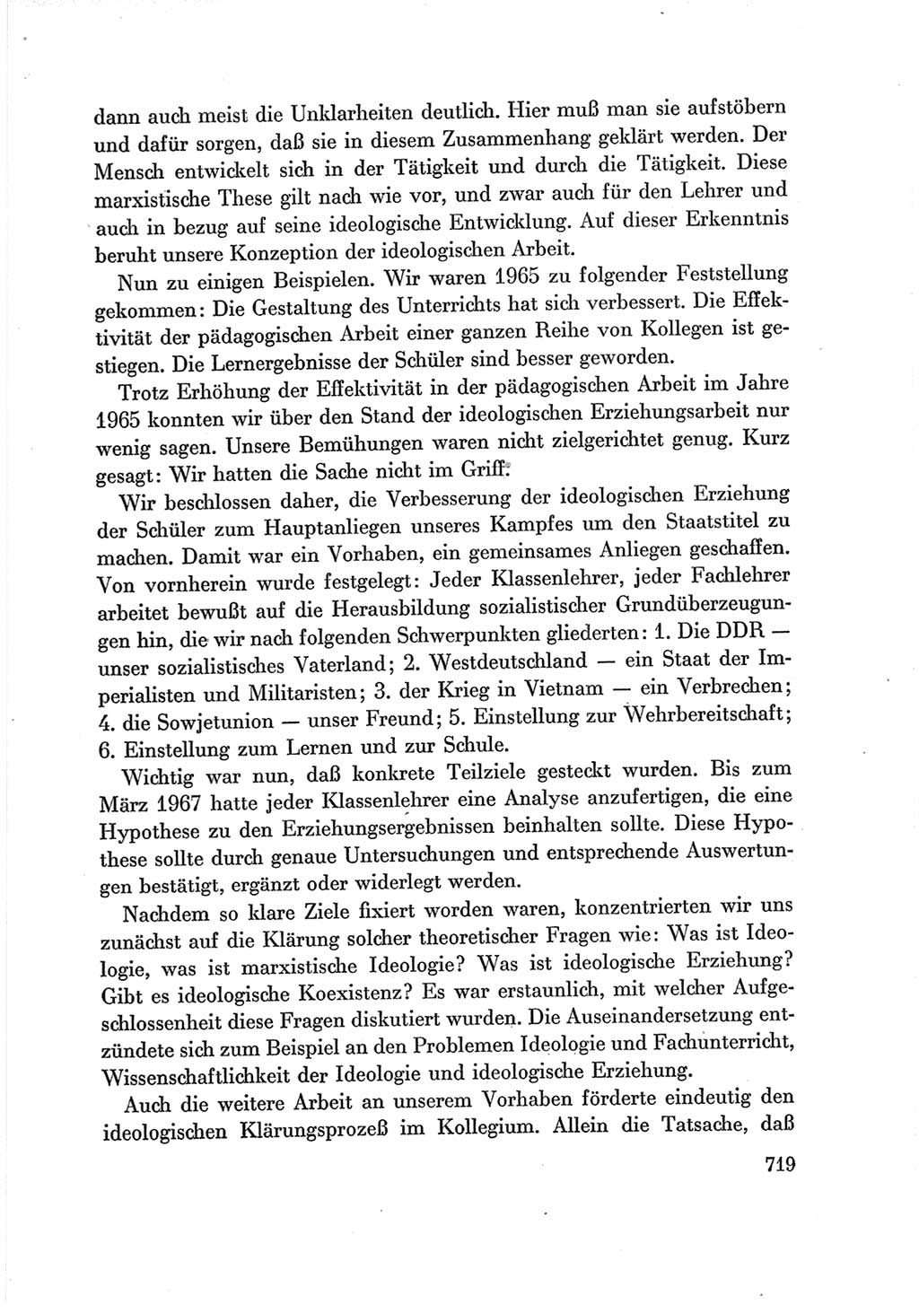 Protokoll der Verhandlungen des Ⅶ. Parteitages der Sozialistischen Einheitspartei Deutschlands (SED) [Deutsche Demokratische Republik (DDR)] 1967, Band Ⅲ, Seite 719 (Prot. Verh. Ⅶ. PT SED DDR 1967, Bd. Ⅲ, S. 719)