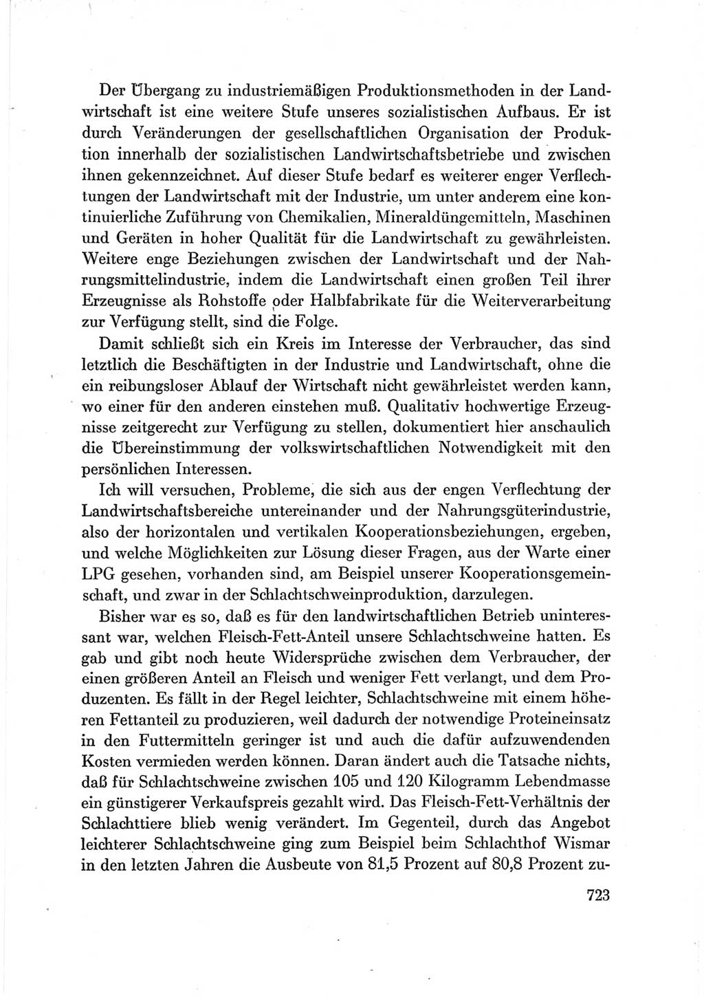 Protokoll der Verhandlungen des Ⅶ. Parteitages der Sozialistischen Einheitspartei Deutschlands (SED) [Deutsche Demokratische Republik (DDR)] 1967, Band Ⅲ, Seite 723 (Prot. Verh. Ⅶ. PT SED DDR 1967, Bd. Ⅲ, S. 723)
