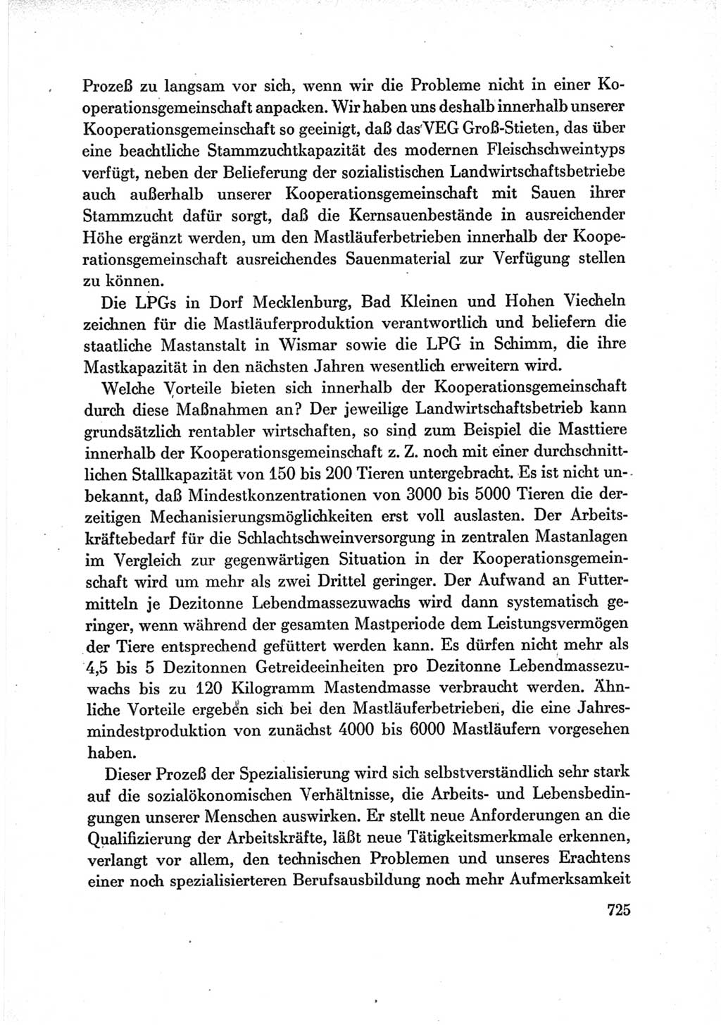 Protokoll der Verhandlungen des Ⅶ. Parteitages der Sozialistischen Einheitspartei Deutschlands (SED) [Deutsche Demokratische Republik (DDR)] 1967, Band Ⅲ, Seite 725 (Prot. Verh. Ⅶ. PT SED DDR 1967, Bd. Ⅲ, S. 725)