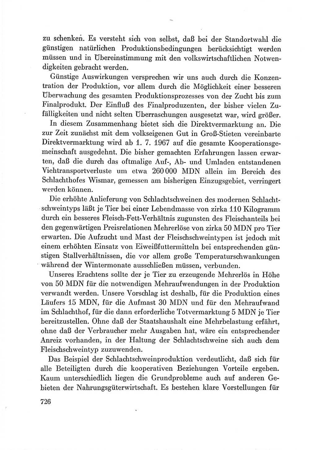 Protokoll der Verhandlungen des Ⅶ. Parteitages der Sozialistischen Einheitspartei Deutschlands (SED) [Deutsche Demokratische Republik (DDR)] 1967, Band Ⅲ, Seite 726 (Prot. Verh. Ⅶ. PT SED DDR 1967, Bd. Ⅲ, S. 726)