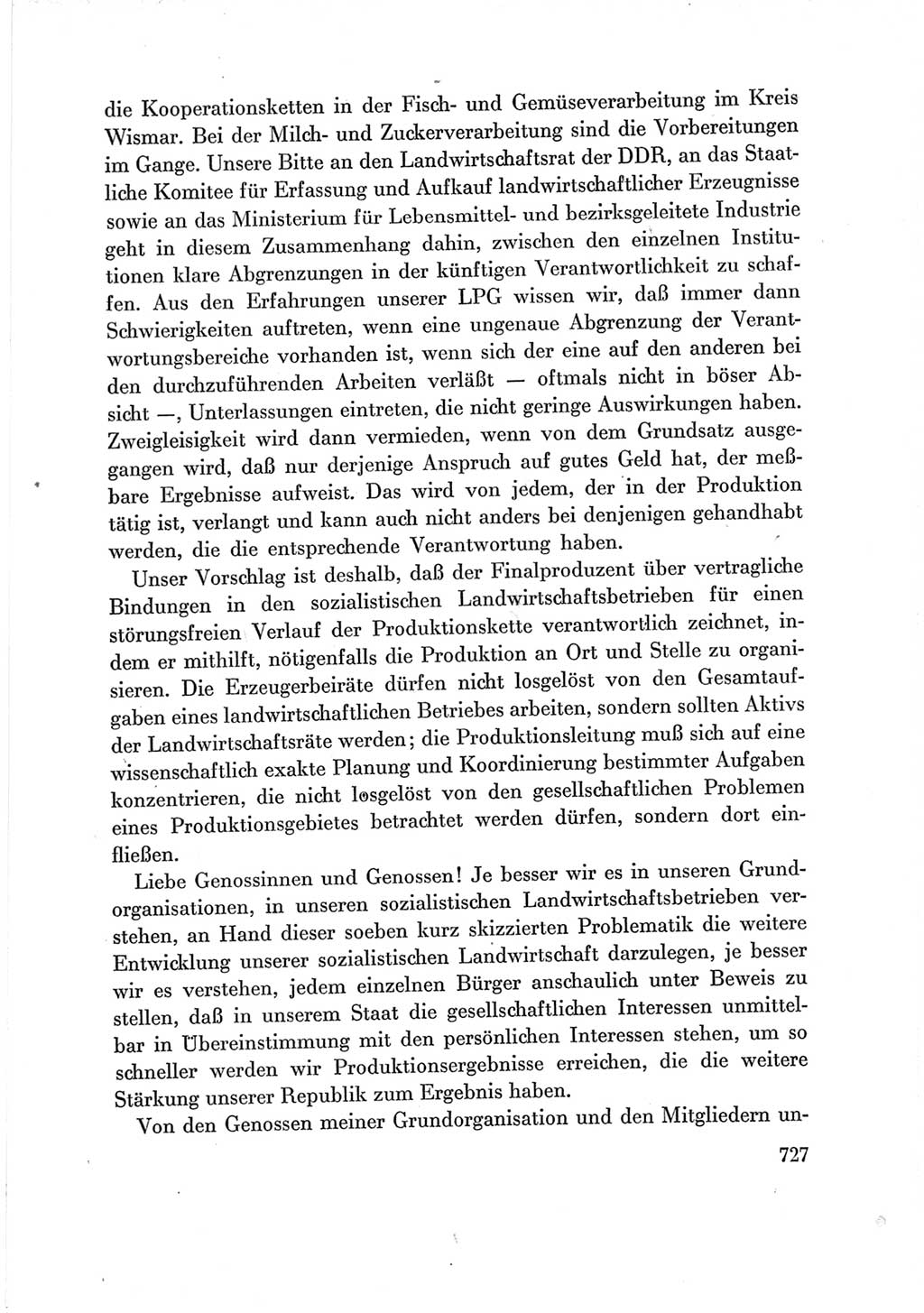 Protokoll der Verhandlungen des Ⅶ. Parteitages der Sozialistischen Einheitspartei Deutschlands (SED) [Deutsche Demokratische Republik (DDR)] 1967, Band Ⅲ, Seite 727 (Prot. Verh. Ⅶ. PT SED DDR 1967, Bd. Ⅲ, S. 727)