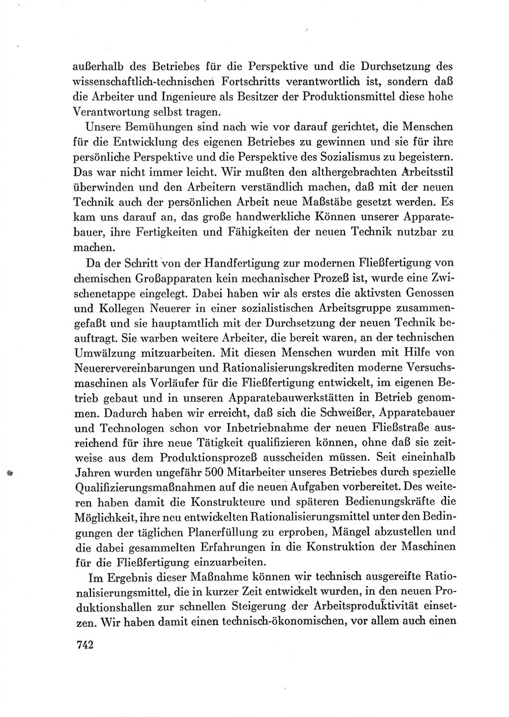 Protokoll der Verhandlungen des Ⅶ. Parteitages der Sozialistischen Einheitspartei Deutschlands (SED) [Deutsche Demokratische Republik (DDR)] 1967, Band Ⅲ, Seite 742 (Prot. Verh. Ⅶ. PT SED DDR 1967, Bd. Ⅲ, S. 742)