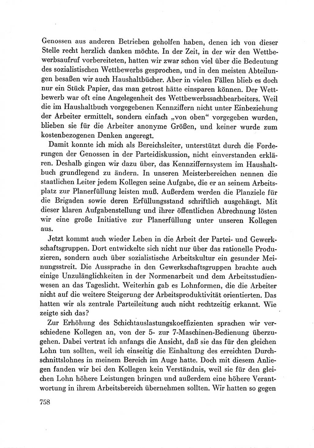 Protokoll der Verhandlungen des Ⅶ. Parteitages der Sozialistischen Einheitspartei Deutschlands (SED) [Deutsche Demokratische Republik (DDR)] 1967, Band Ⅲ, Seite 758 (Prot. Verh. Ⅶ. PT SED DDR 1967, Bd. Ⅲ, S. 758)