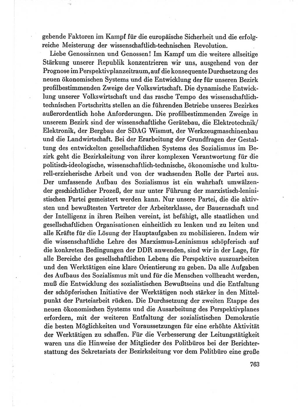Protokoll der Verhandlungen des Ⅶ. Parteitages der Sozialistischen Einheitspartei Deutschlands (SED) [Deutsche Demokratische Republik (DDR)] 1967, Band Ⅲ, Seite 763 (Prot. Verh. Ⅶ. PT SED DDR 1967, Bd. Ⅲ, S. 763)