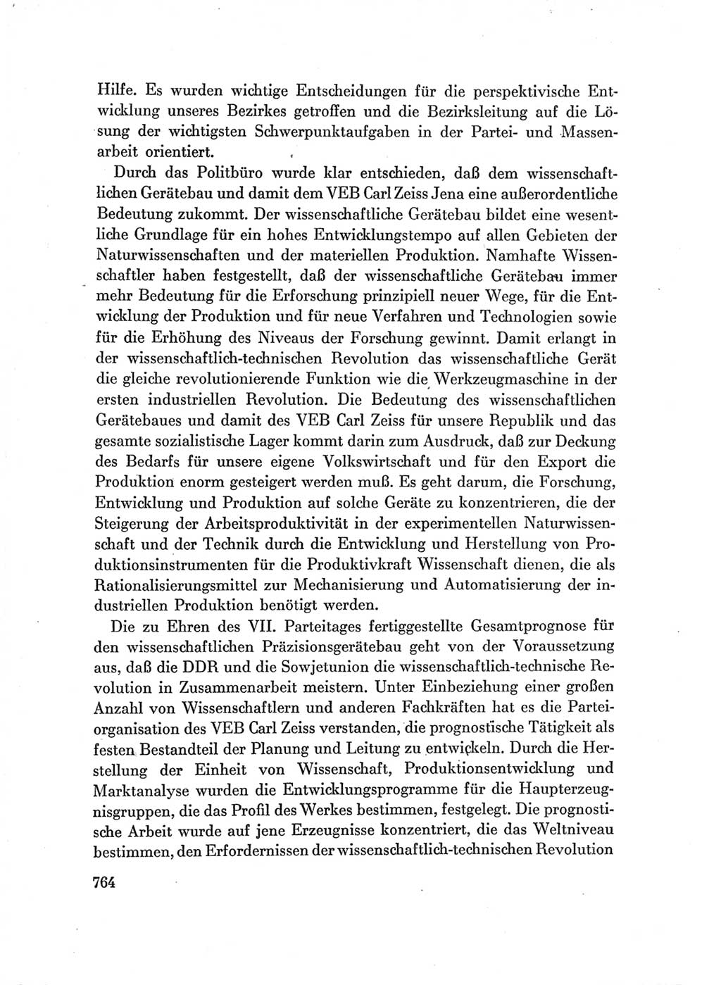 Protokoll der Verhandlungen des Ⅶ. Parteitages der Sozialistischen Einheitspartei Deutschlands (SED) [Deutsche Demokratische Republik (DDR)] 1967, Band Ⅲ, Seite 764 (Prot. Verh. Ⅶ. PT SED DDR 1967, Bd. Ⅲ, S. 764)