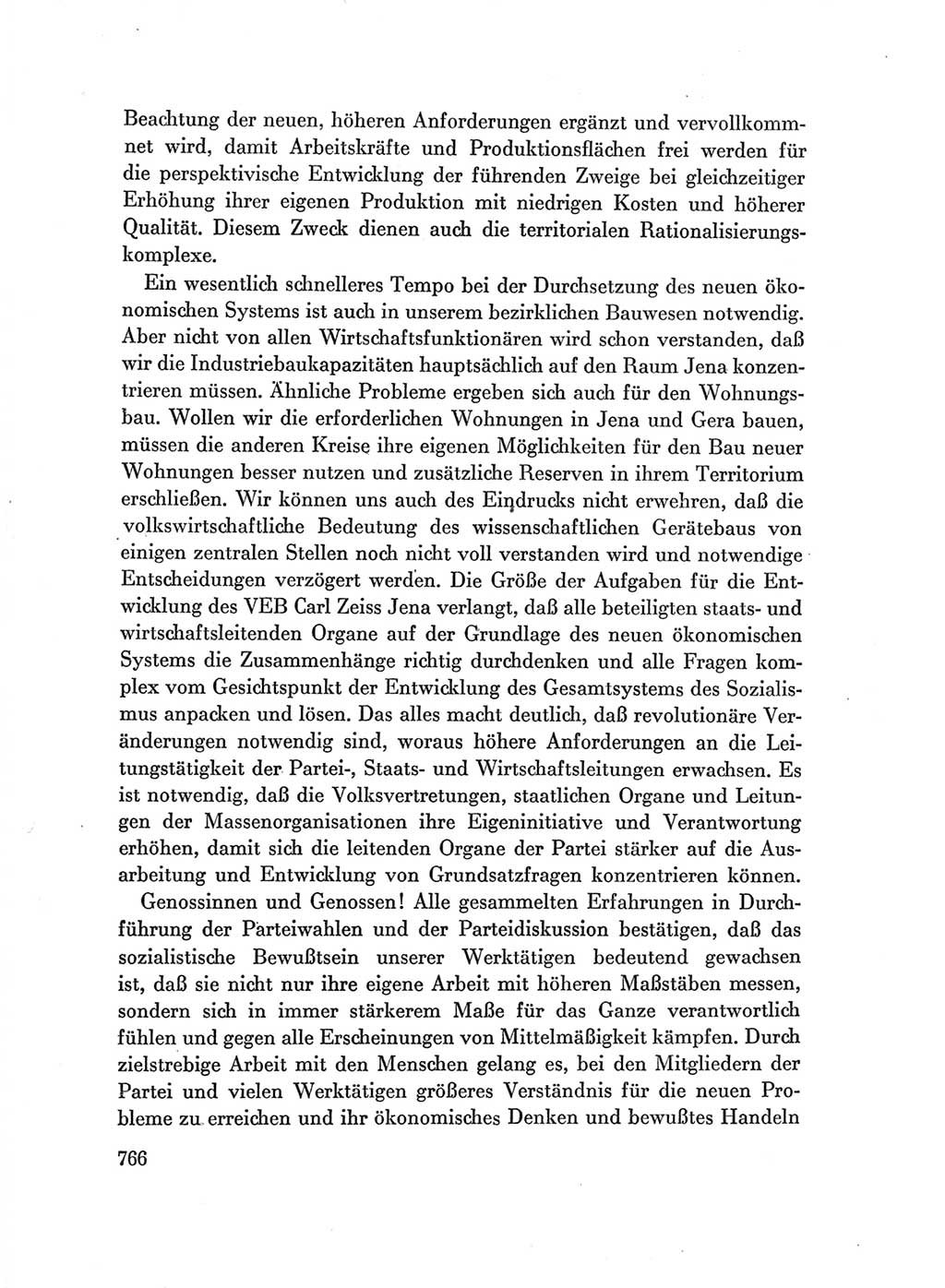 Protokoll der Verhandlungen des Ⅶ. Parteitages der Sozialistischen Einheitspartei Deutschlands (SED) [Deutsche Demokratische Republik (DDR)] 1967, Band Ⅲ, Seite 766 (Prot. Verh. Ⅶ. PT SED DDR 1967, Bd. Ⅲ, S. 766)