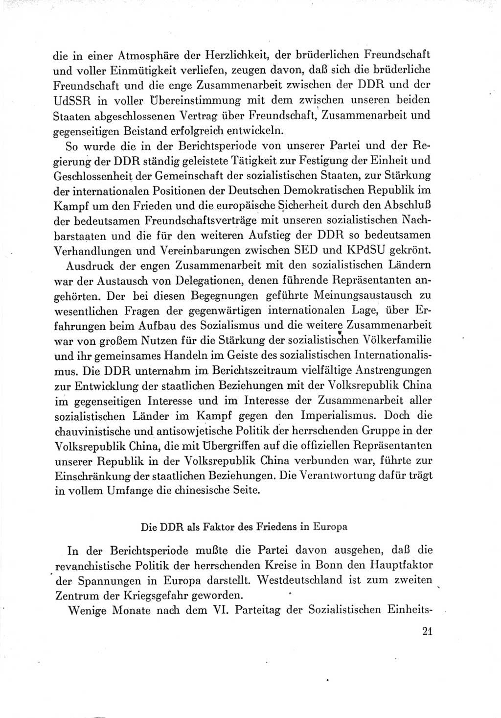 Protokoll der Verhandlungen des Ⅶ. Parteitages der Sozialistischen Einheitspartei Deutschlands (SED) [Deutsche Demokratische Republik (DDR)] 1967, Band Ⅳ, Seite 21 (Prot. Verh. Ⅶ. PT SED DDR 1967, Bd. Ⅳ, S. 21)