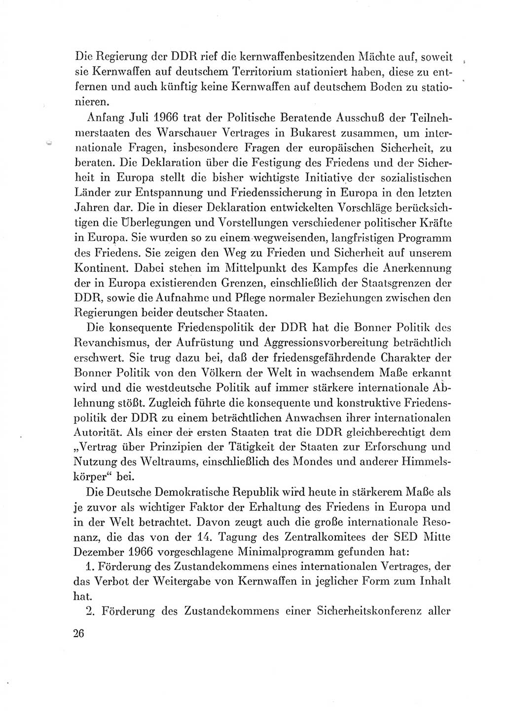 Protokoll der Verhandlungen des Ⅶ. Parteitages der Sozialistischen Einheitspartei Deutschlands (SED) [Deutsche Demokratische Republik (DDR)] 1967, Band Ⅳ, Seite 26 (Prot. Verh. Ⅶ. PT SED DDR 1967, Bd. Ⅳ, S. 26)