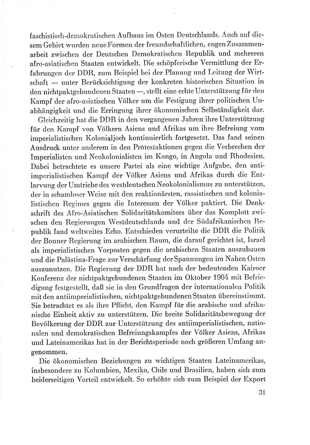 Protokoll der Verhandlungen des Ⅶ. Parteitages der Sozialistischen Einheitspartei Deutschlands (SED) [Deutsche Demokratische Republik (DDR)] 1967, Band Ⅳ, Seite 31 (Prot. Verh. Ⅶ. PT SED DDR 1967, Bd. Ⅳ, S. 31)