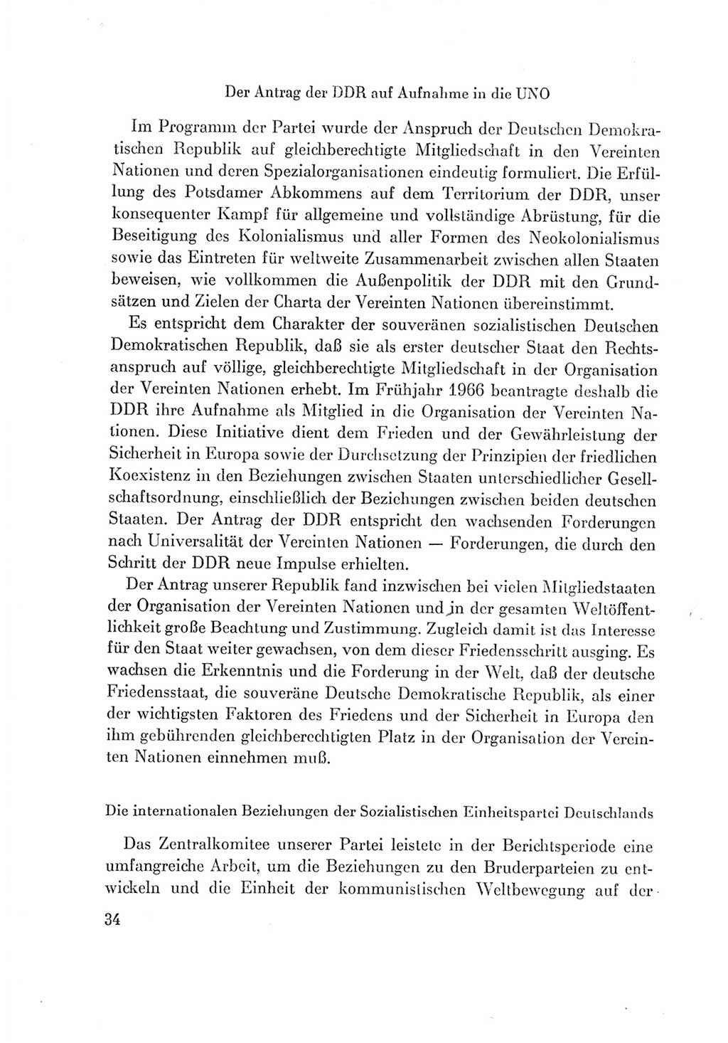 Protokoll der Verhandlungen des Ⅶ. Parteitages der Sozialistischen Einheitspartei Deutschlands (SED) [Deutsche Demokratische Republik (DDR)] 1967, Band Ⅳ, Seite 34 (Prot. Verh. Ⅶ. PT SED DDR 1967, Bd. Ⅳ, S. 34)