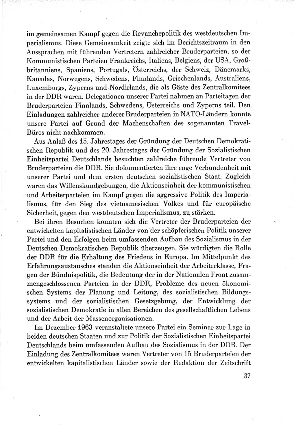 Protokoll der Verhandlungen des Ⅶ. Parteitages der Sozialistischen Einheitspartei Deutschlands (SED) [Deutsche Demokratische Republik (DDR)] 1967, Band Ⅳ, Seite 37 (Prot. Verh. Ⅶ. PT SED DDR 1967, Bd. Ⅳ, S. 37)
