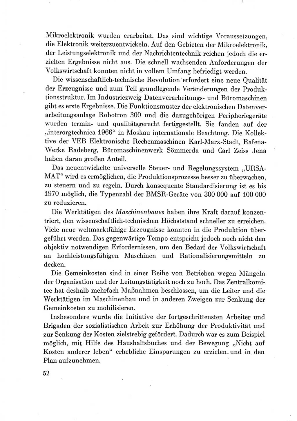 Protokoll der Verhandlungen des Ⅶ. Parteitages der Sozialistischen Einheitspartei Deutschlands (SED) [Deutsche Demokratische Republik (DDR)] 1967, Band Ⅳ, Seite 52 (Prot. Verh. Ⅶ. PT SED DDR 1967, Bd. Ⅳ, S. 52)