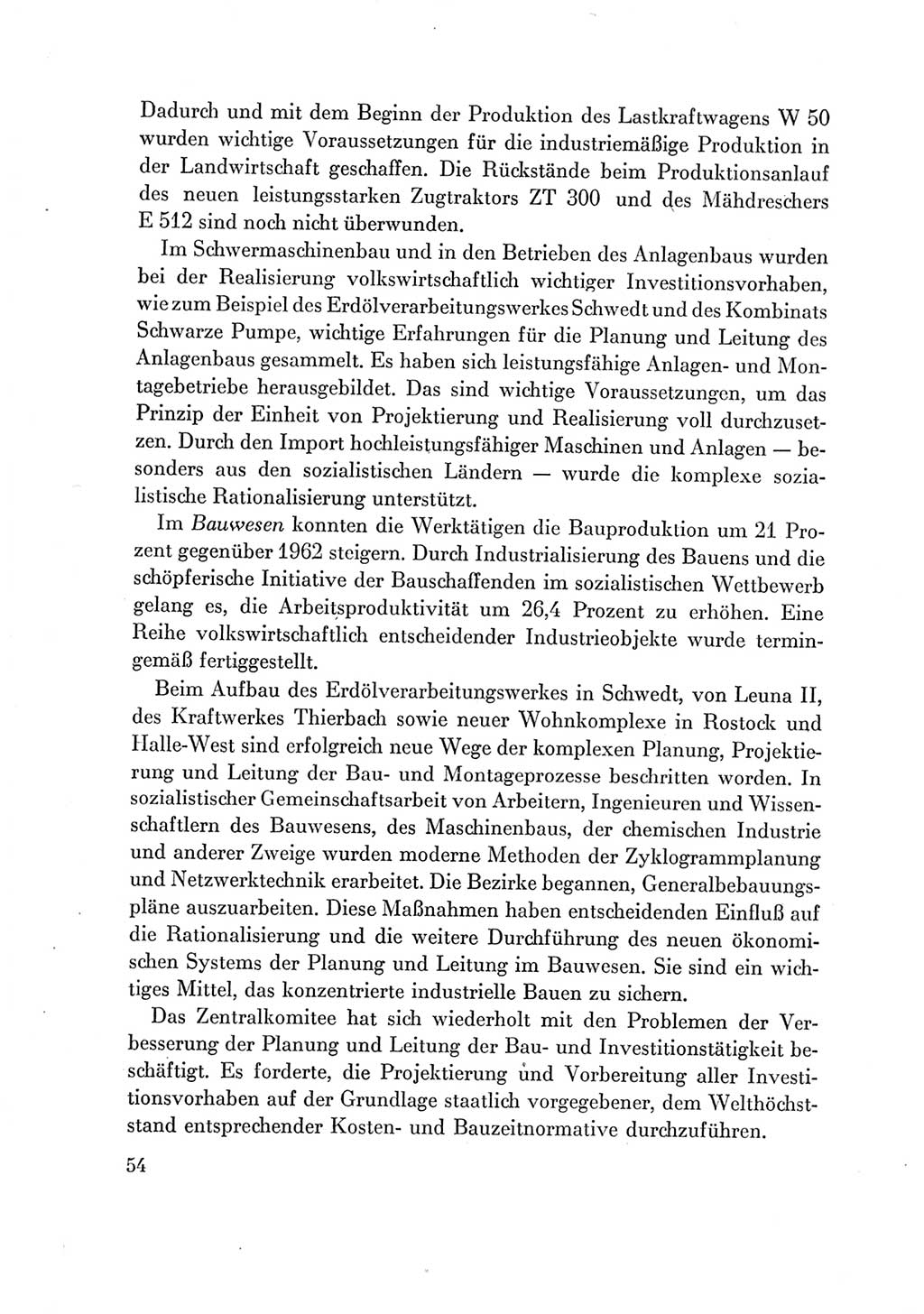 Protokoll der Verhandlungen des Ⅶ. Parteitages der Sozialistischen Einheitspartei Deutschlands (SED) [Deutsche Demokratische Republik (DDR)] 1967, Band Ⅳ, Seite 54 (Prot. Verh. Ⅶ. PT SED DDR 1967, Bd. Ⅳ, S. 54)